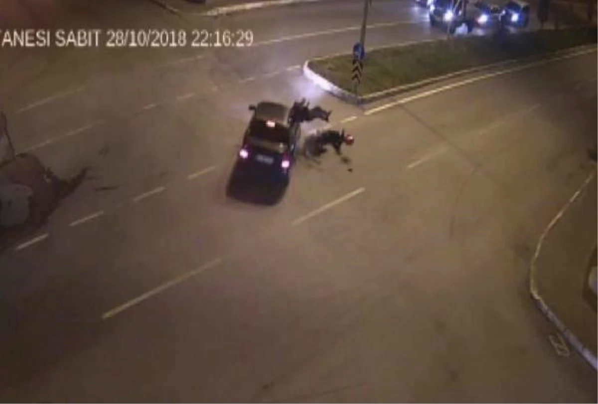 Sürücünün Öldüğü Motosiklet Kazası Kamerada