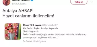 Ferhat İçin Haluk Levent Çağrı Yaptı, Rektör Karşılık Verdi