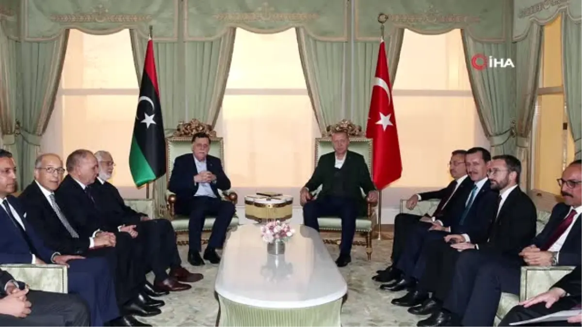 Cumhurbaşkanı Erdoğan, Libya Başkanlık Konseyi Başkanı Al-Sarraj\'ı Kabul Etti