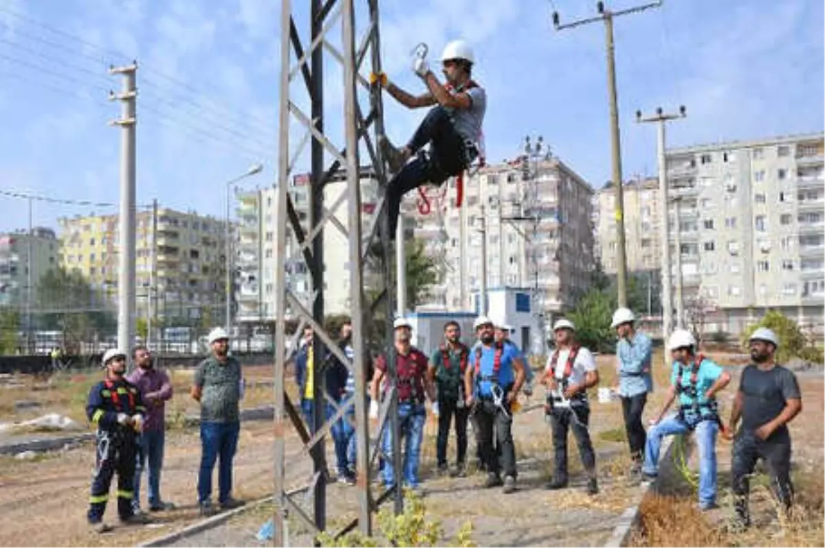 Dicle Elektrik Sahada Çalışan Personellerine Yüksekte Çalışma Eğitimi Verdi