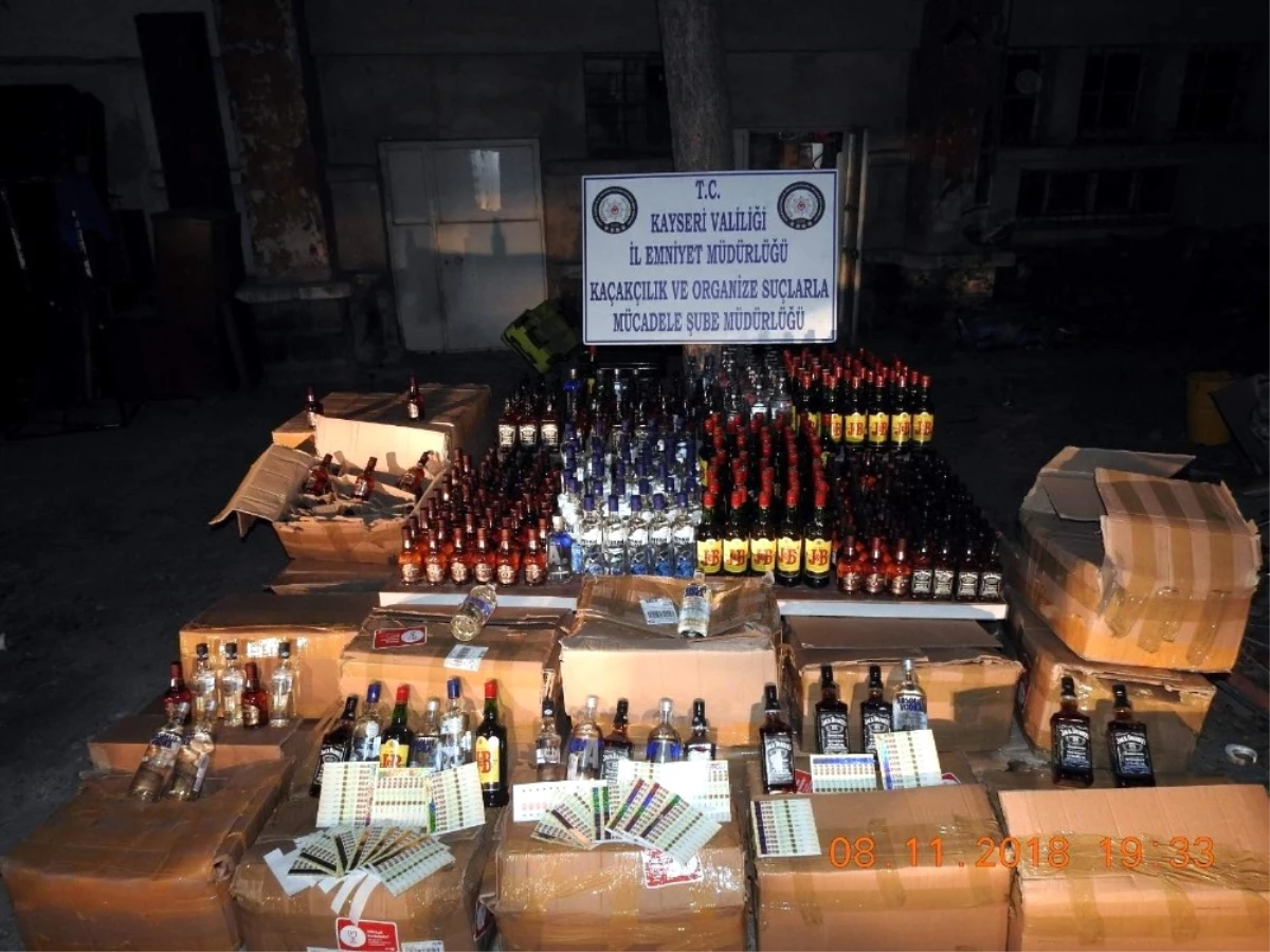 Kayseri\'de Yılbaşında Piyasaya Sürülecek Kaçak İçki Ele Geçirildi