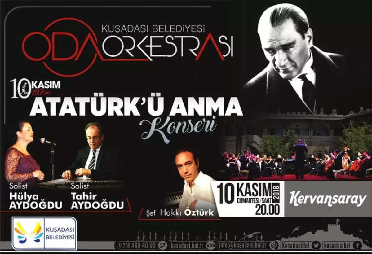 Kuşadası Belediyesi Oda Orkestrası, Atatürk\'ün Sevdiği Şarkıları Seslendirecek