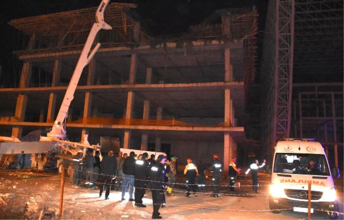Kolej İnşaatında Beton Tabla Çöktü: 4 Yaralı