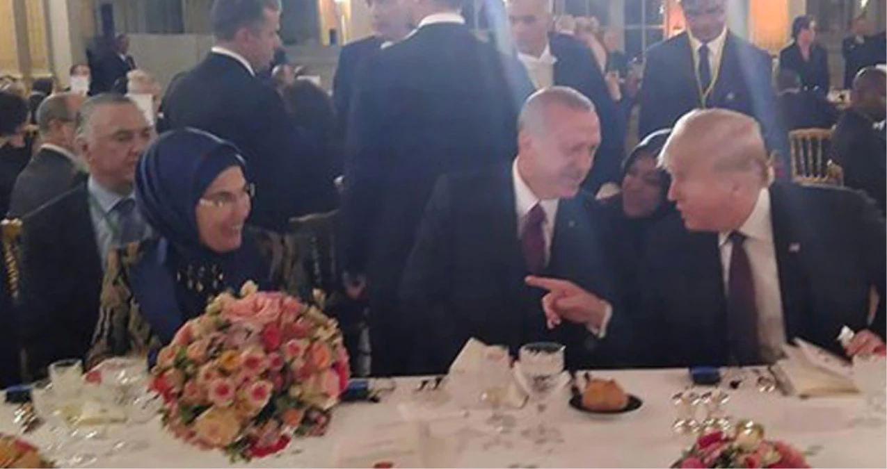 Cumhurbaşkanı Erdoğan, Paris\'te ABD Başkanı Trump ile Görüştü