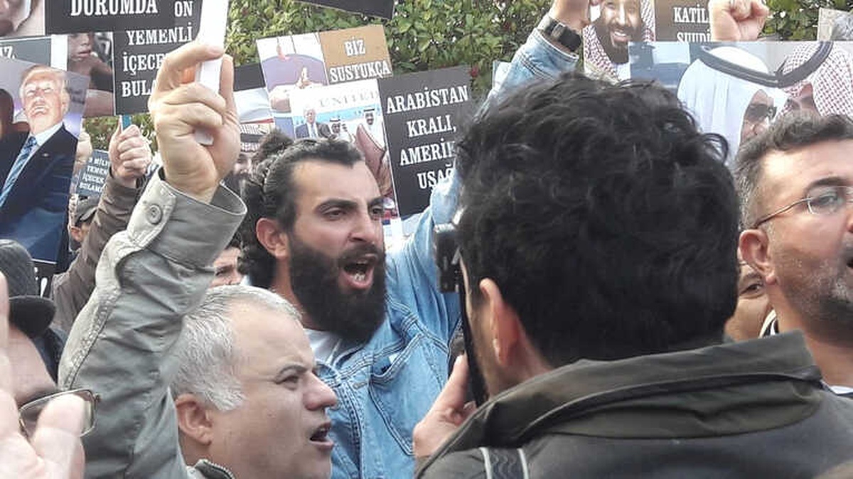 Suudi Arabistan Başkonsolosluğu Önünde Yemen Eylemi