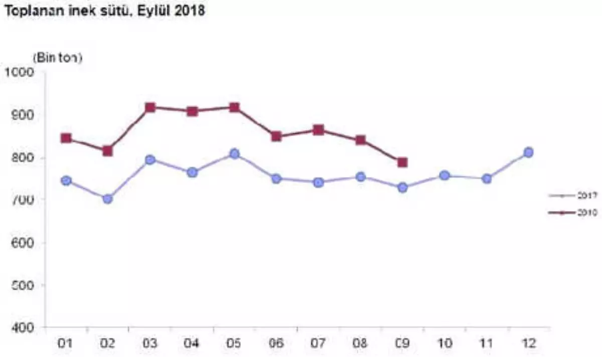 Toplanan İnek Sütü Miktarı Eylül Ayında Yüzde 8.1 Arttı