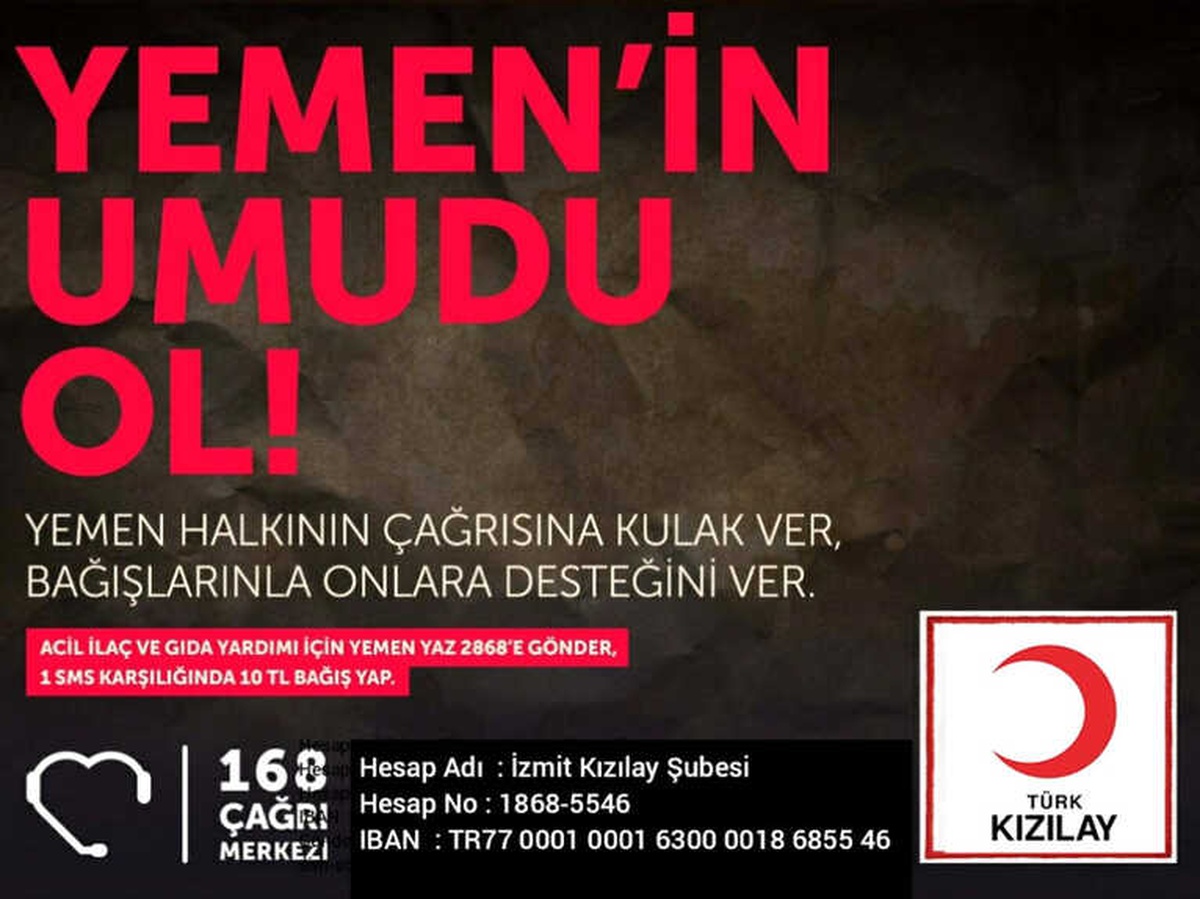 Türk Kızılayı Kocaeli Şubesinden Yemen\'e Yardım Çağrısı