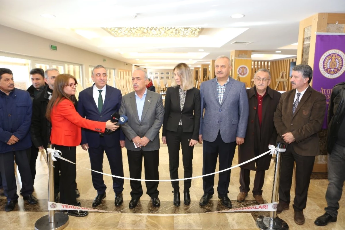 61 Yıl Önce Atatürk Üniversitesi\'nin Açılışının Yapıldığı Altın Makasla Serginin Açılışı Yapıldı