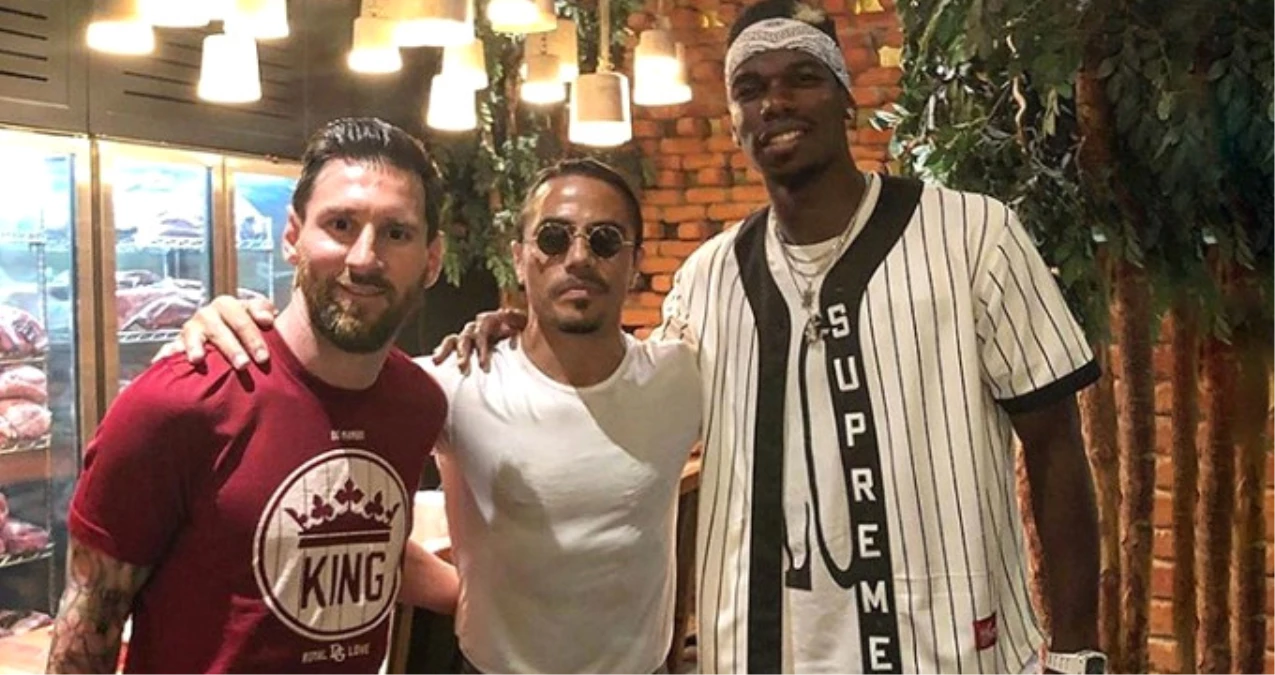 Nusret, Dünyaca Ünlü Futbolcular Messi ve Paul Pogba\'ya "Saltbae" Hareketini Yaptırdı