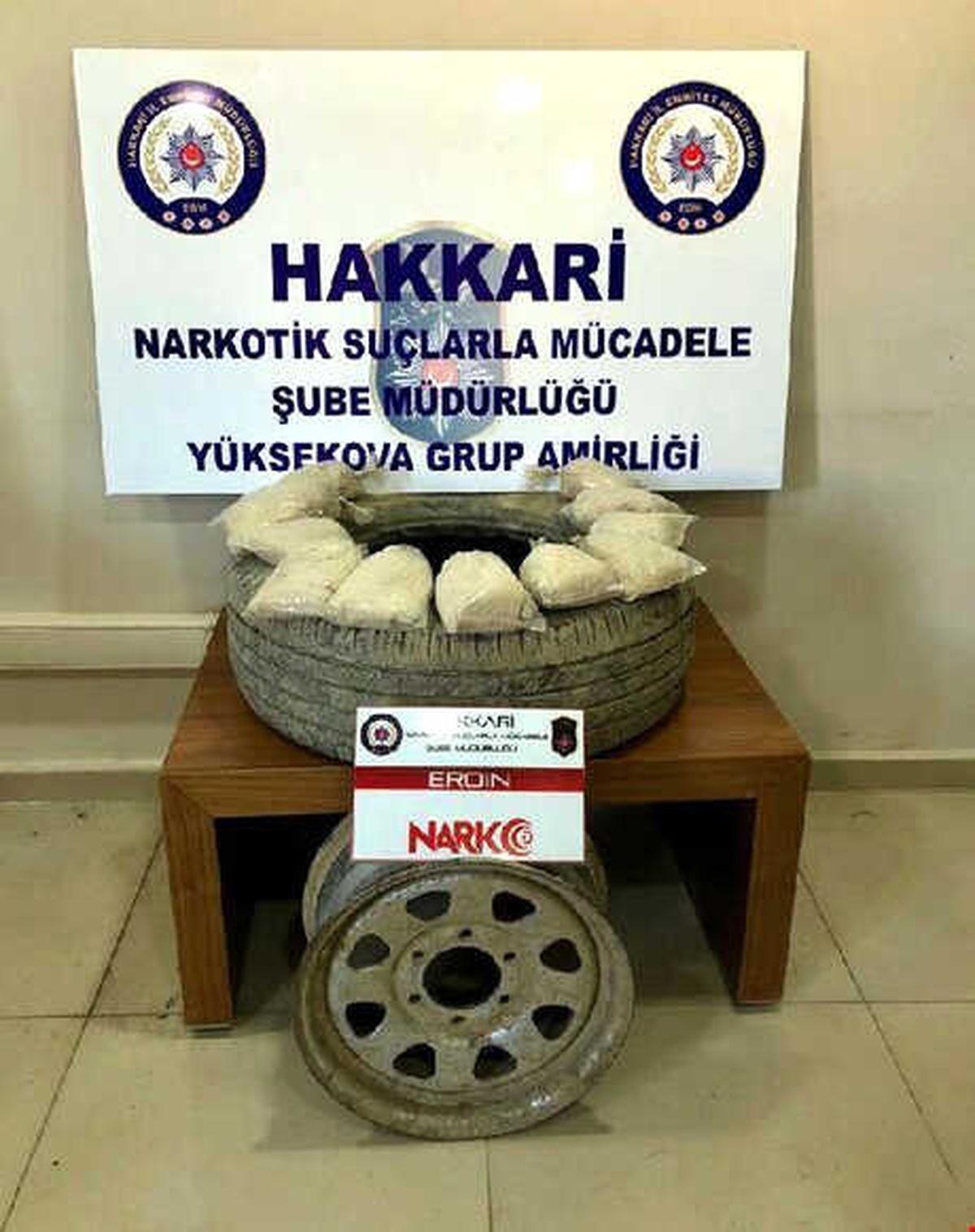 Yedek Lastikten 6 Kilo Eroin Çıktı