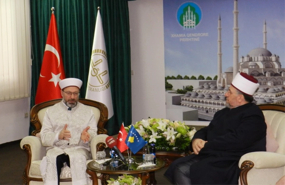Diyanet İşleri Başkanı Erbaş, Kosova İslam Birliği Başkanı Trneva ile Görüştü