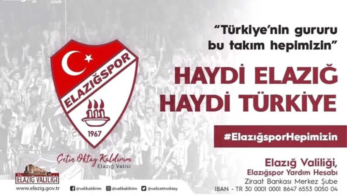 Vali Kaldırım, Elazığspor İçin Destek İstedi