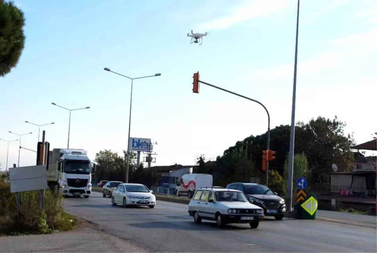 Polis Hatalı Sürücüleri Drone ile Yakaladı