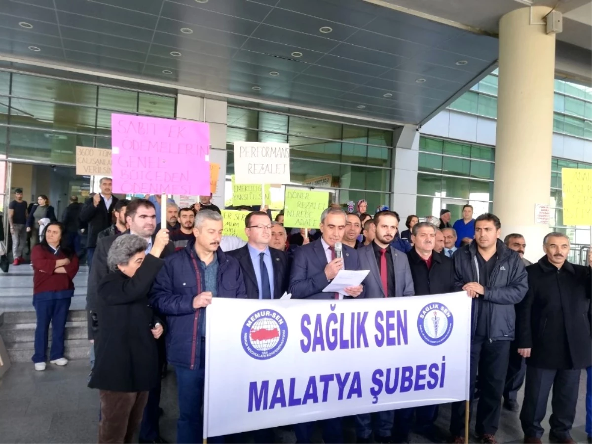 Sağlık-Sen Malatya Şubesinden Döner Sermaye Protestosu