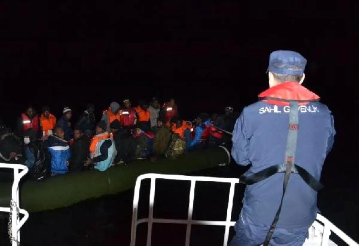 Lastik Bottaki 40 Kaçak Göçmen Havadan Tespit Edilip Yakalandı