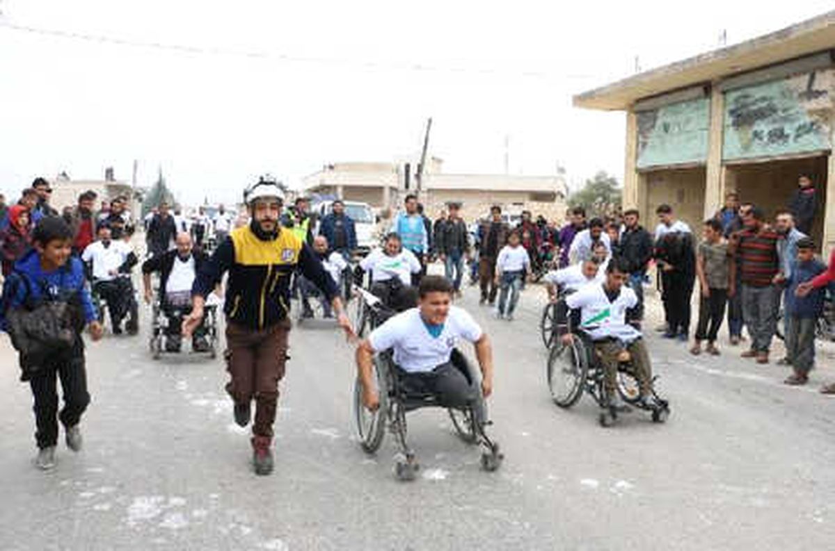 Suriye\'de Savaş Mağdurları ve Engelliler Maratonda Yarıştı