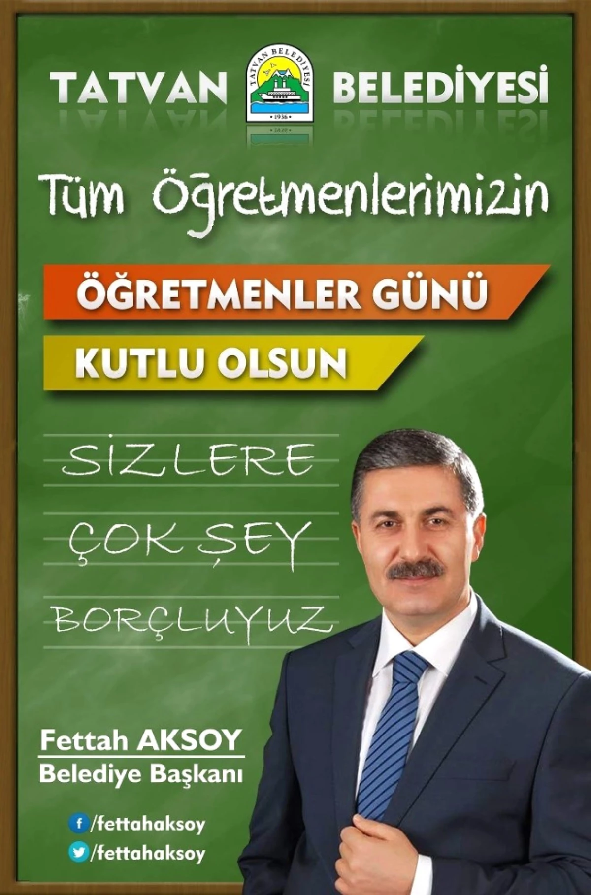 Başkan Aksoy\'un Öğretmenler Günü Mesajı