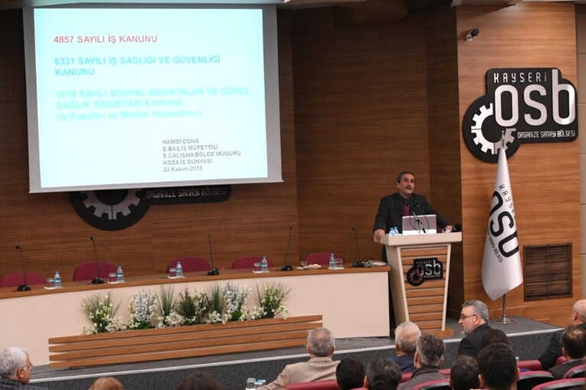 Kayseri Osb\'de İş Sağlığı ve Güvenliği Mevzuatı Eğitimi Düzenlendi
