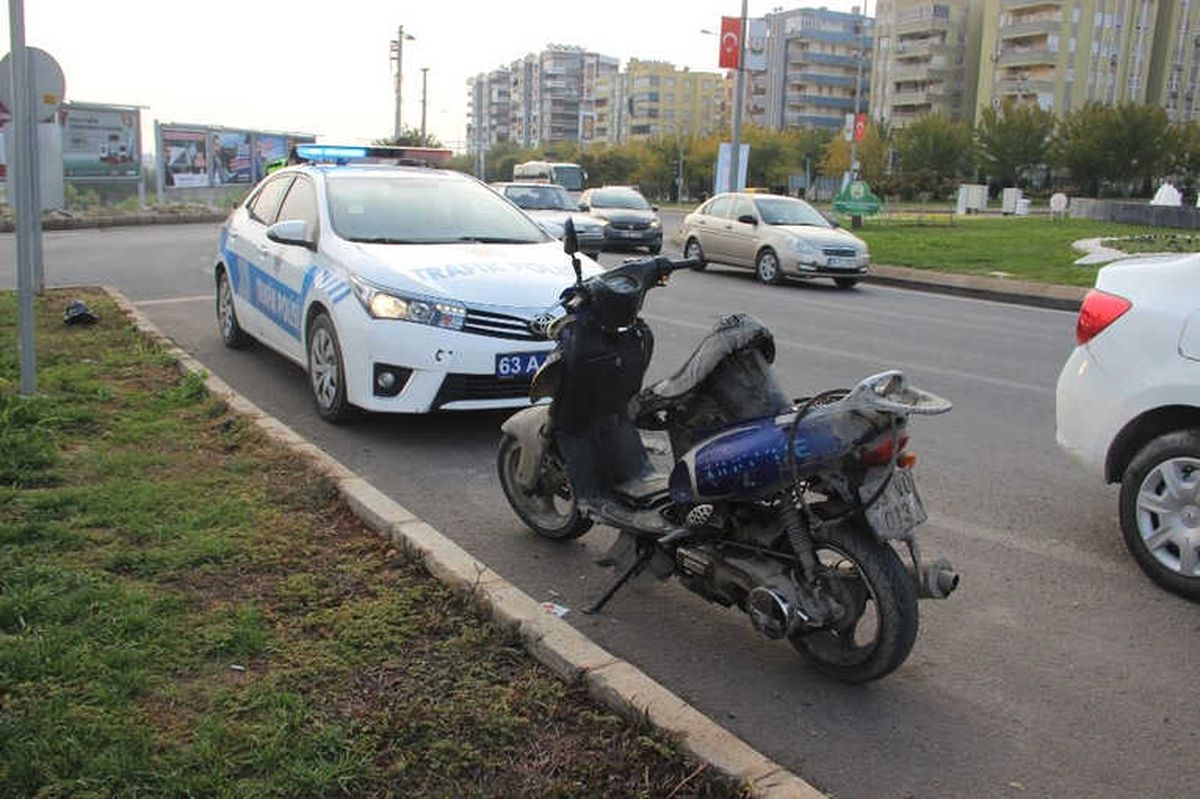 Devrilen Motosikletin Sürücüsü Yaralandı