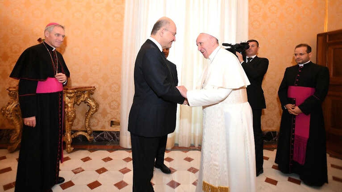 Irak Cumhurbaşkanı Salih\'den Papa\'ya Ziyaret