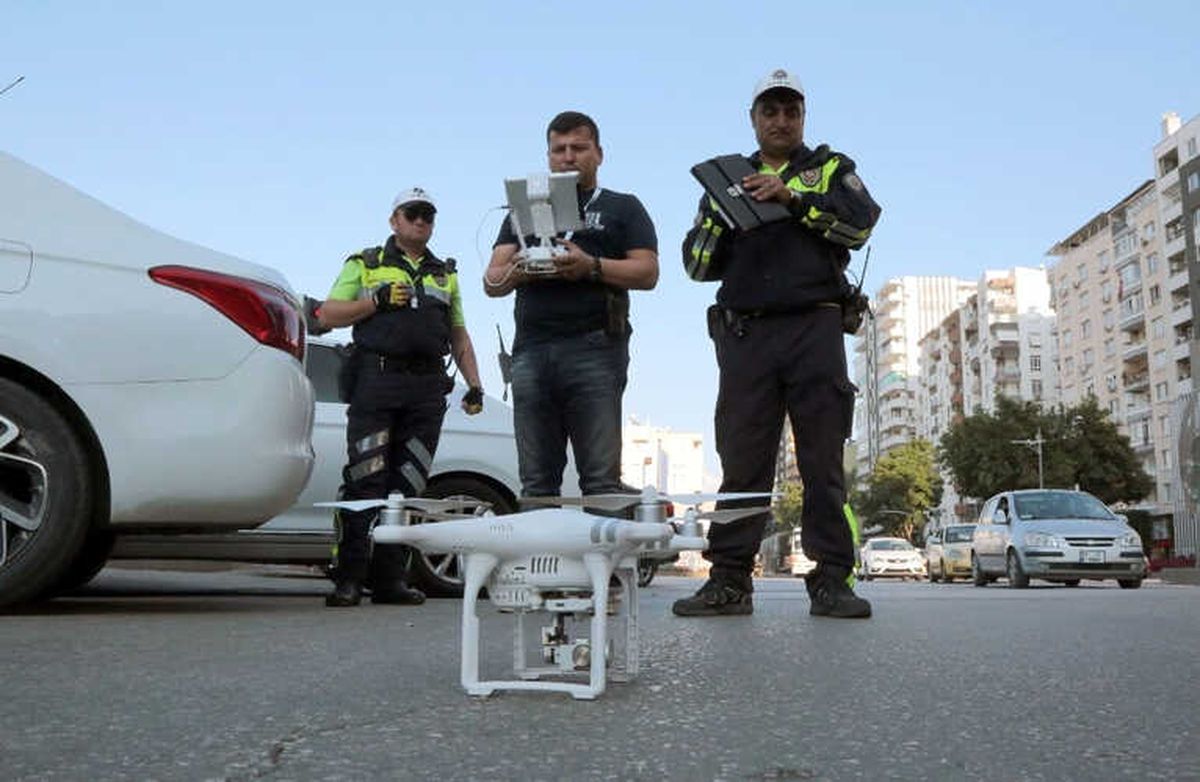 Kaldırım İşgaline \'Drone\'li Denetim