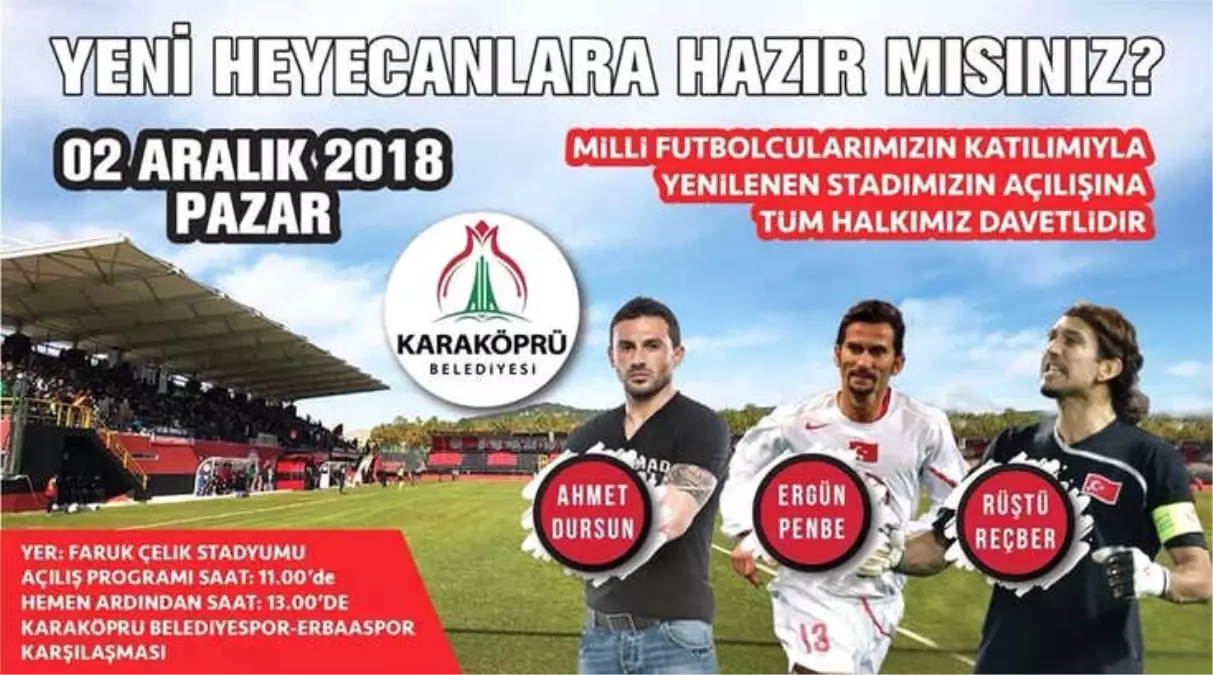 Efsane Futbolcular Stat Açılışına Geliyor