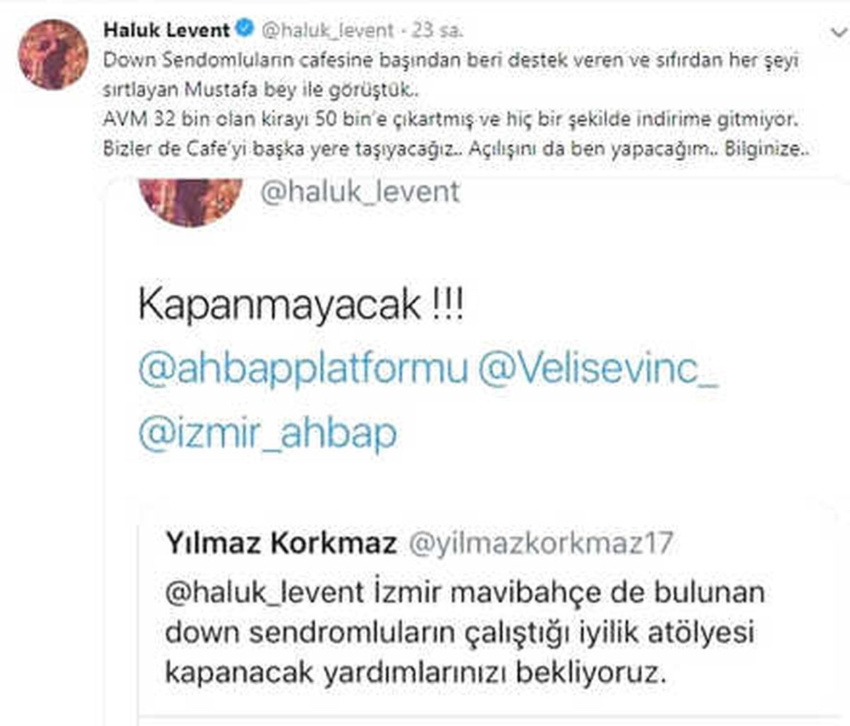 Haluk Levent Devreye Girdi, İyilik Atölyesi Taşınıyor