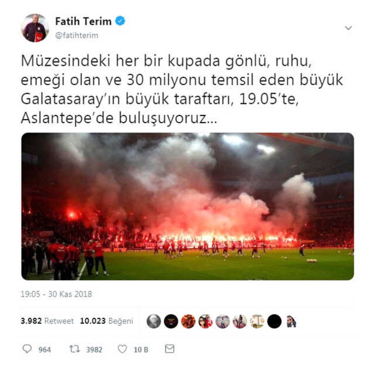 Fatih Terim\'den Taraftara Çağrı