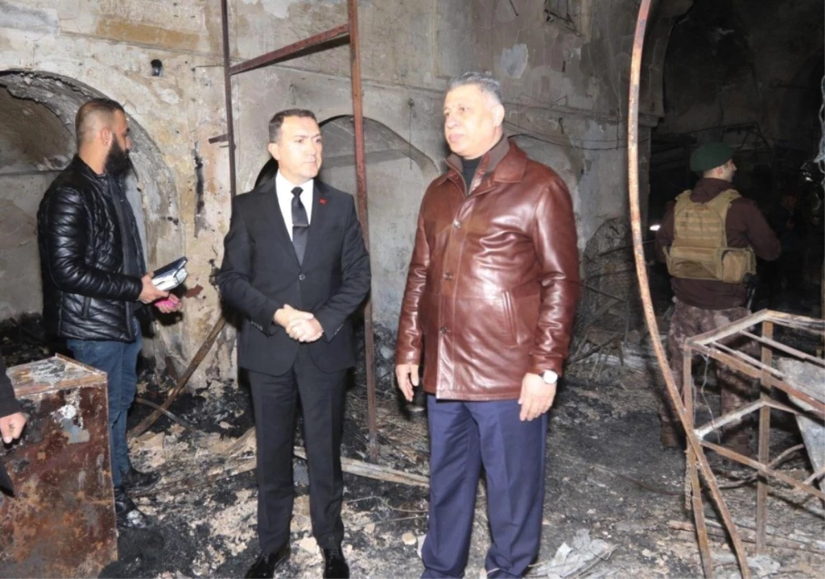 Irak Büyükelçisi Fatih Yıldız, Yanan Osmanlı Çarşısını Ziyaret Etti