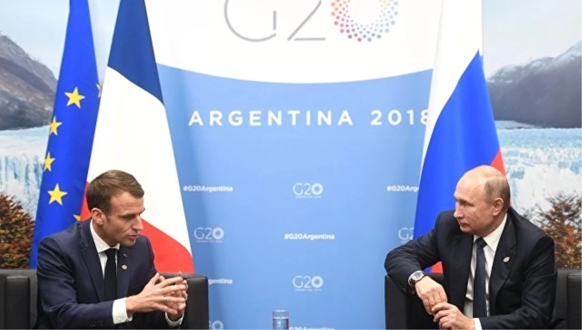Putin, G20 Liderler Zirvesi\'nde Macron ile Görüştü