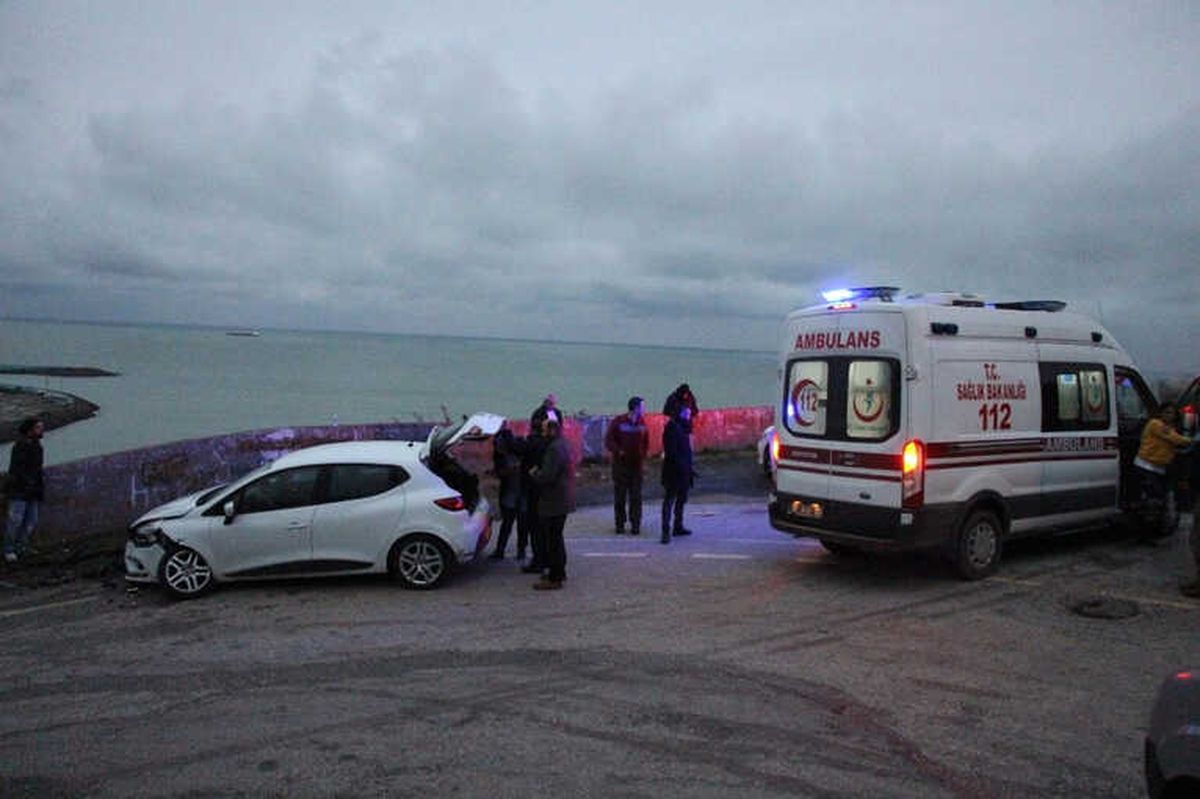 Samsun\'da Trafik Kazası 1 Yaralı