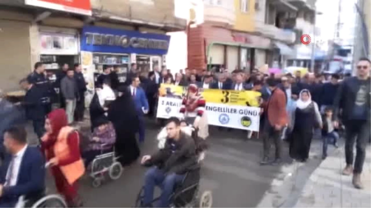 Cizre\'de, Dünya Engelliler Günü\'nde Farkındalık Yürüyüşü