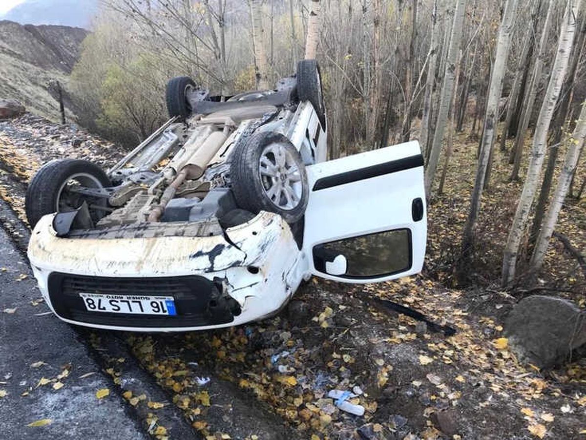 Otomobil Ters Döndü: 1 Yaralı