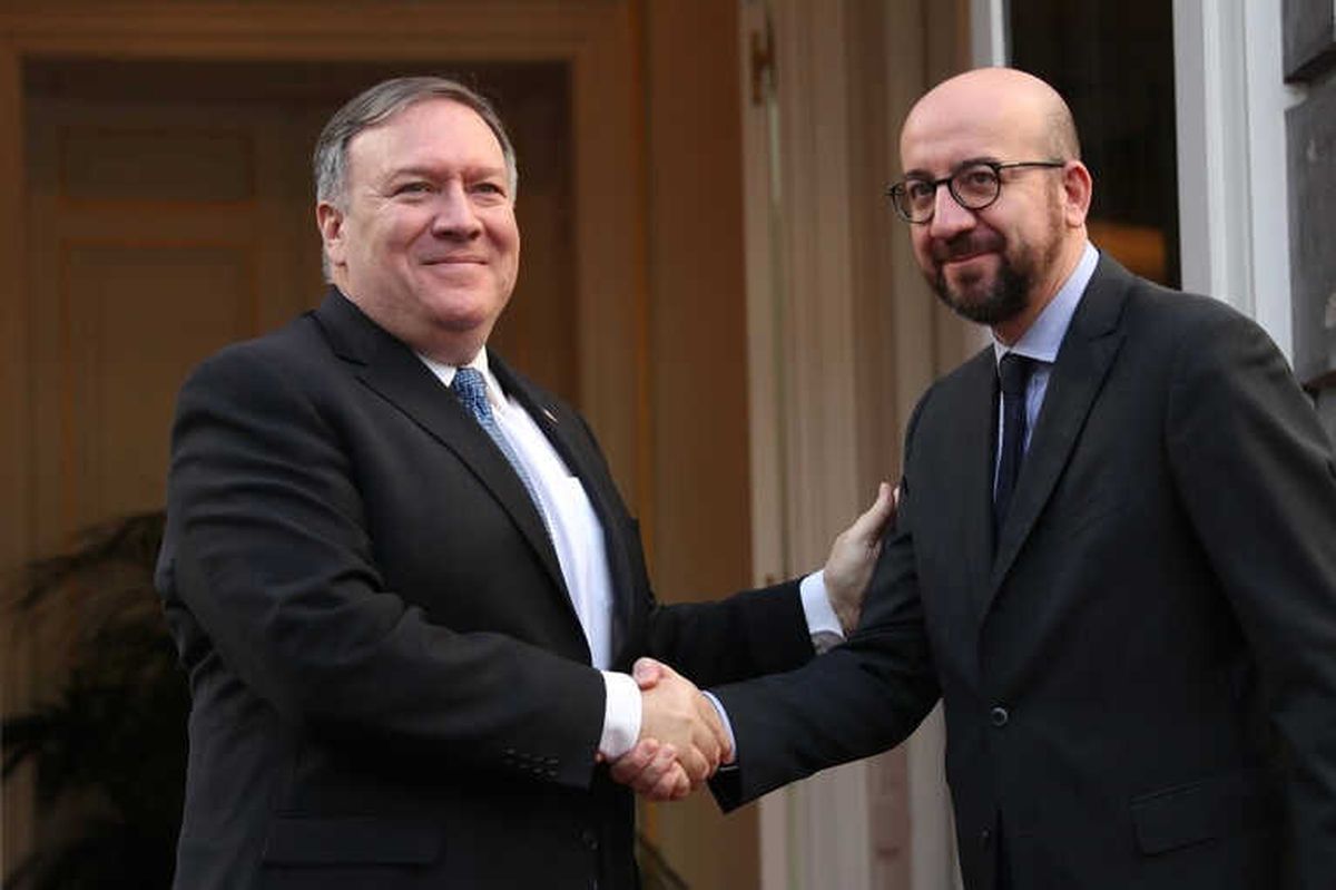 Belçika Başbakanı Michel, ABD Dışişleri Bakanı Pompeo\'yu Ağırladı