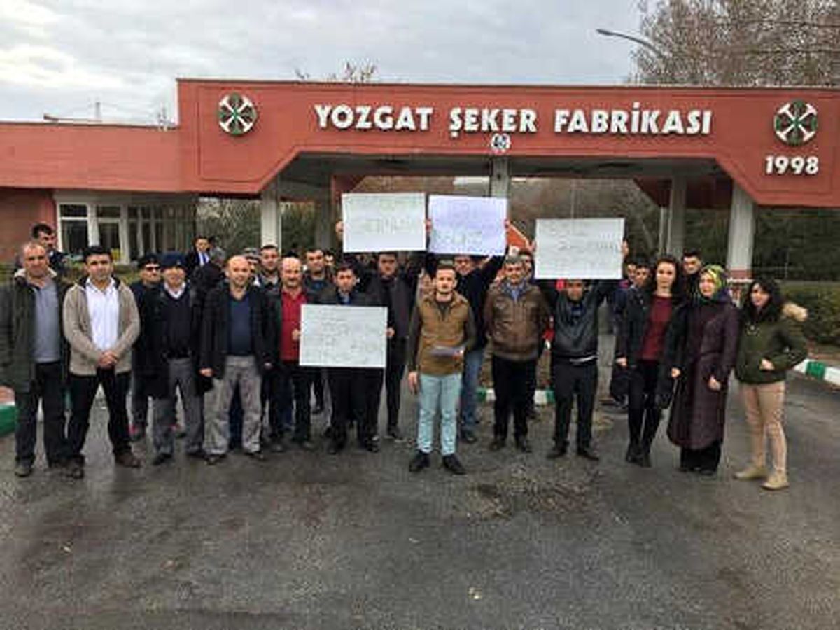 Yozgat Şeker Fabrikası Önünde İşçilerden Kadro Eylemi