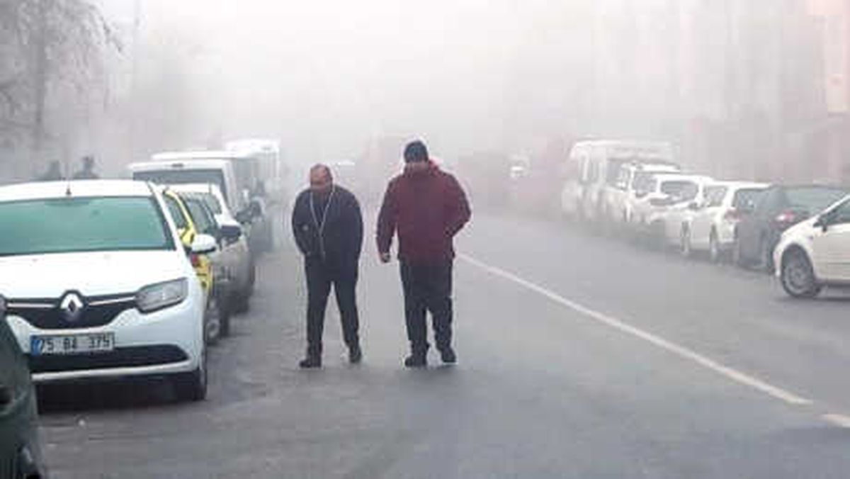 Ardahan\'da Ağaçlar Kırağı Tuttu