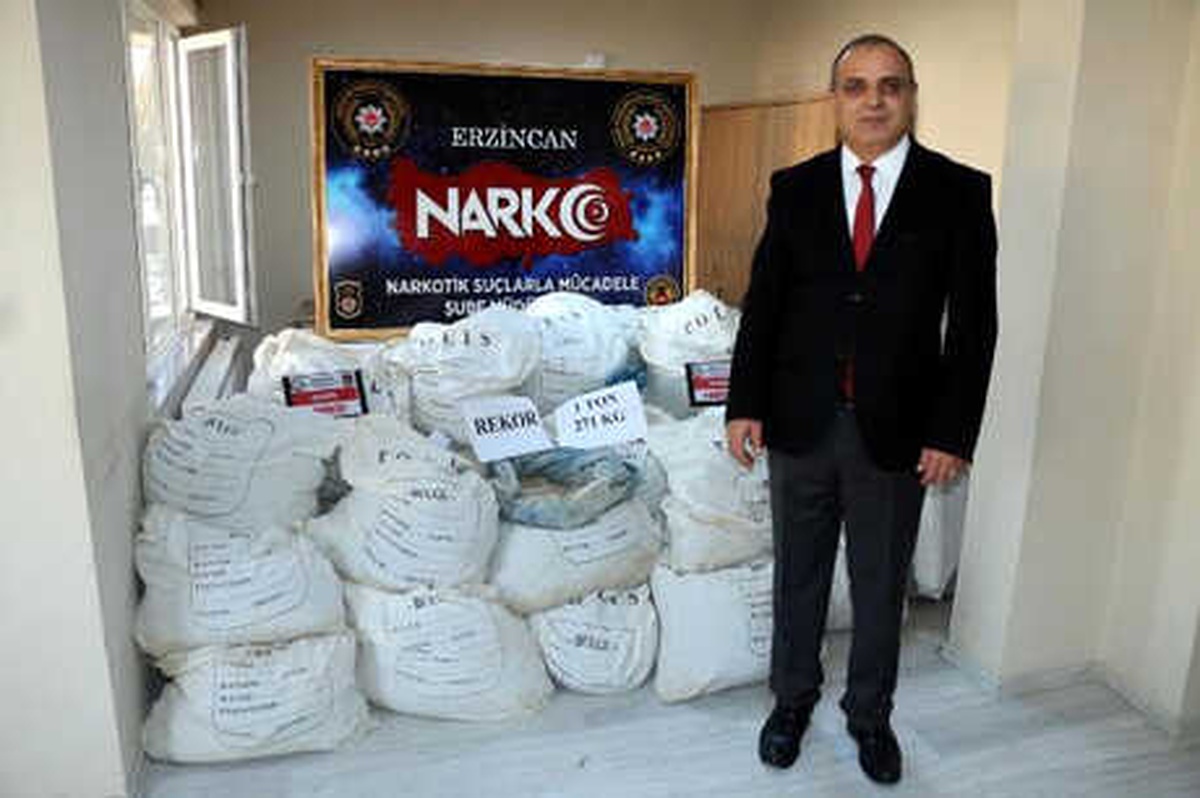 Erzincan\'da Rekor Uyuşturucuyu Bulan Polisler ve Köpek Ödüllendirilecek