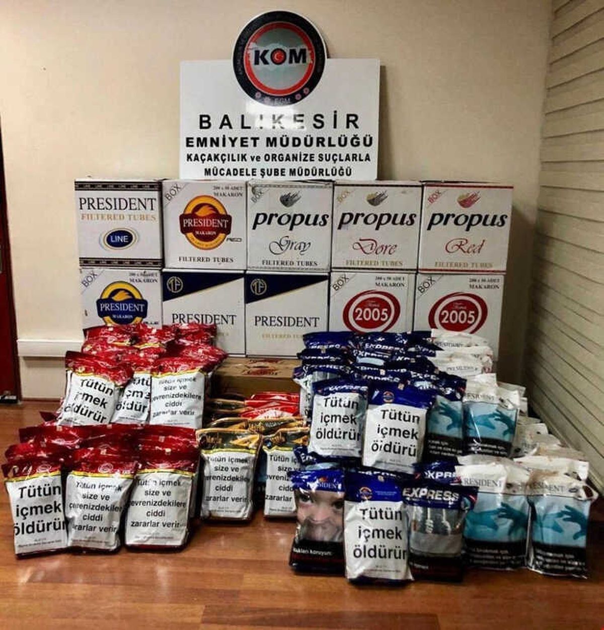 Balıkesir Polisinde Kaçak Tütün Operasyonu