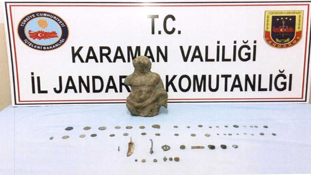 Karaman\'da Tarihi Eser Operasyonu: 3 Gözaltı
