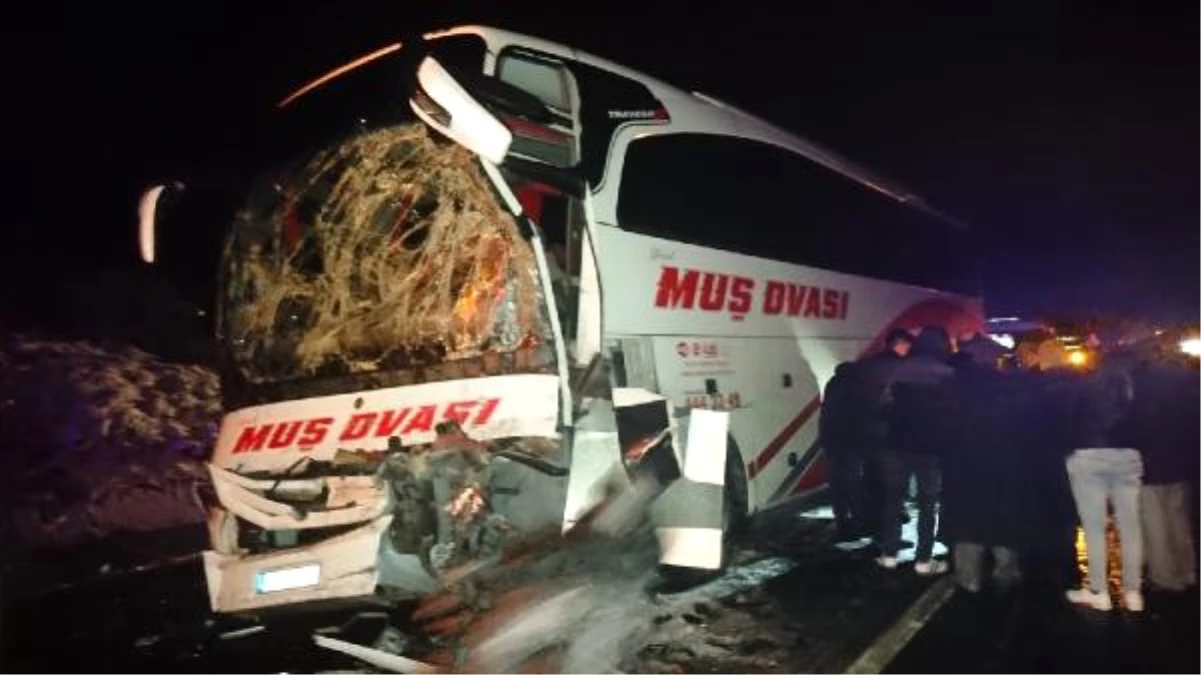 Bingöl\'de Tır\'ın Kayan Dorsesi Otobüse Çarptı: 8 Yaralı