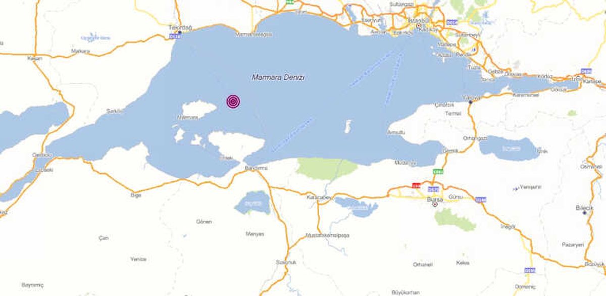 Marmara Denizinde Deprem