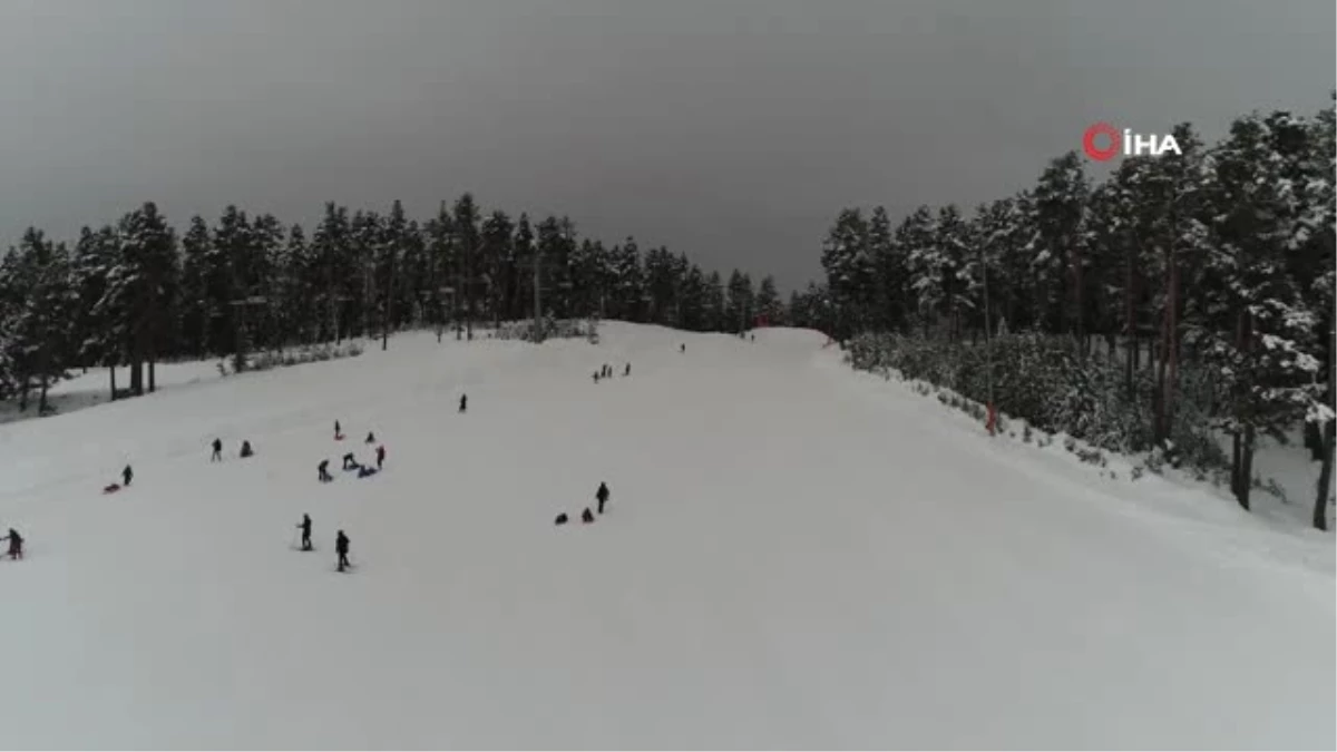 Sarıkamış\'ta Bulunan Cıbıltepe Kayak Merkezi Havadan Böyle Görüntülendi