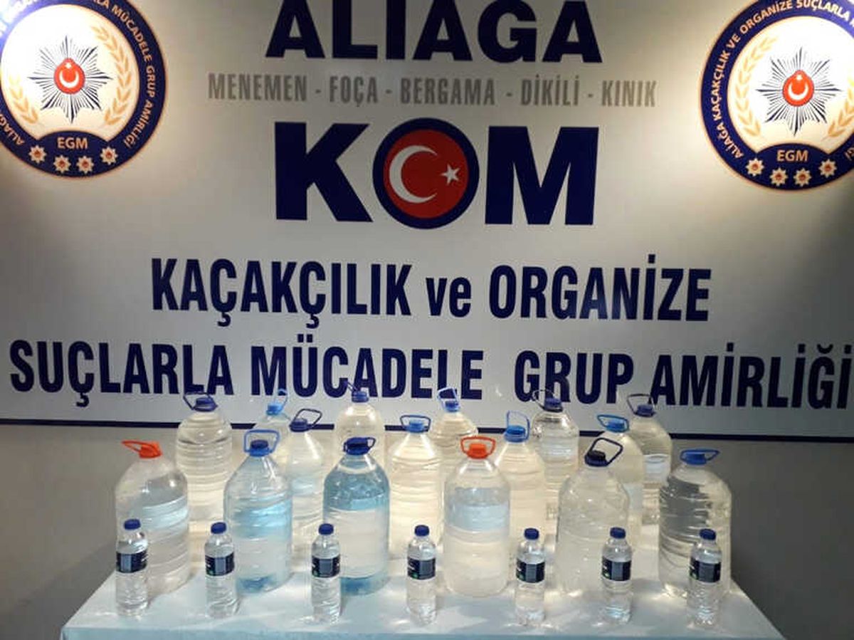 İzmir\'de Sahte Rakı Operasyonu