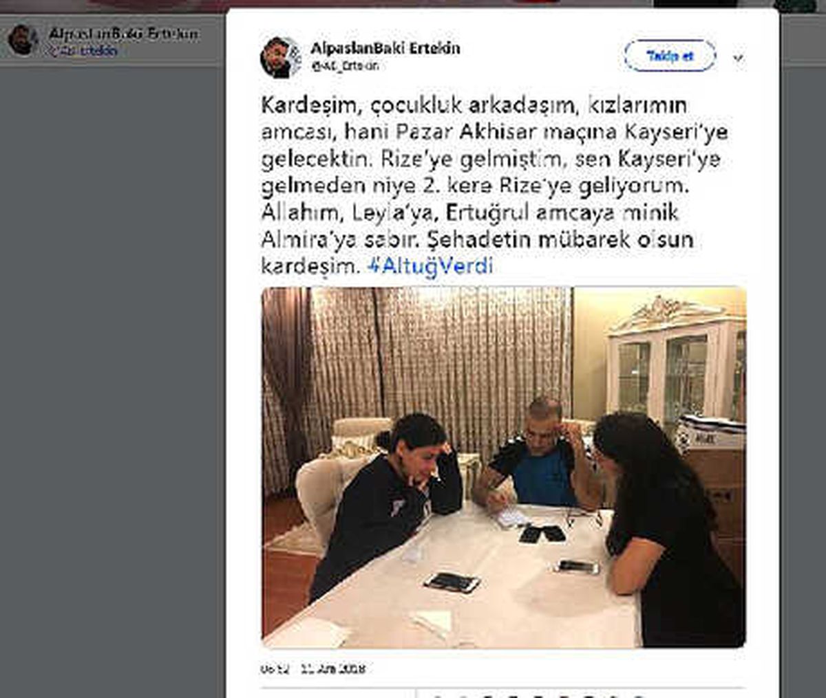 Şehit Emniyet Müdürü, Ertekin\'in Çocukluk Arkadaşı Çıktı