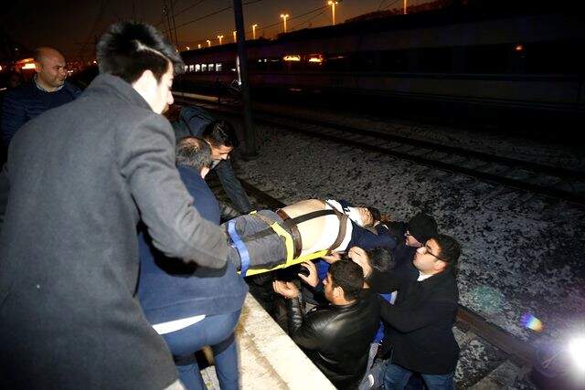 Ankara'daki Yüksek Hızlı Tren Kazasından İlk Görüntüler Geldi