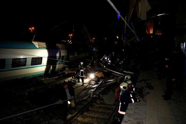 Ankara'daki Yüksek Hızlı Tren Kazasından İlk Görüntüler Geldi