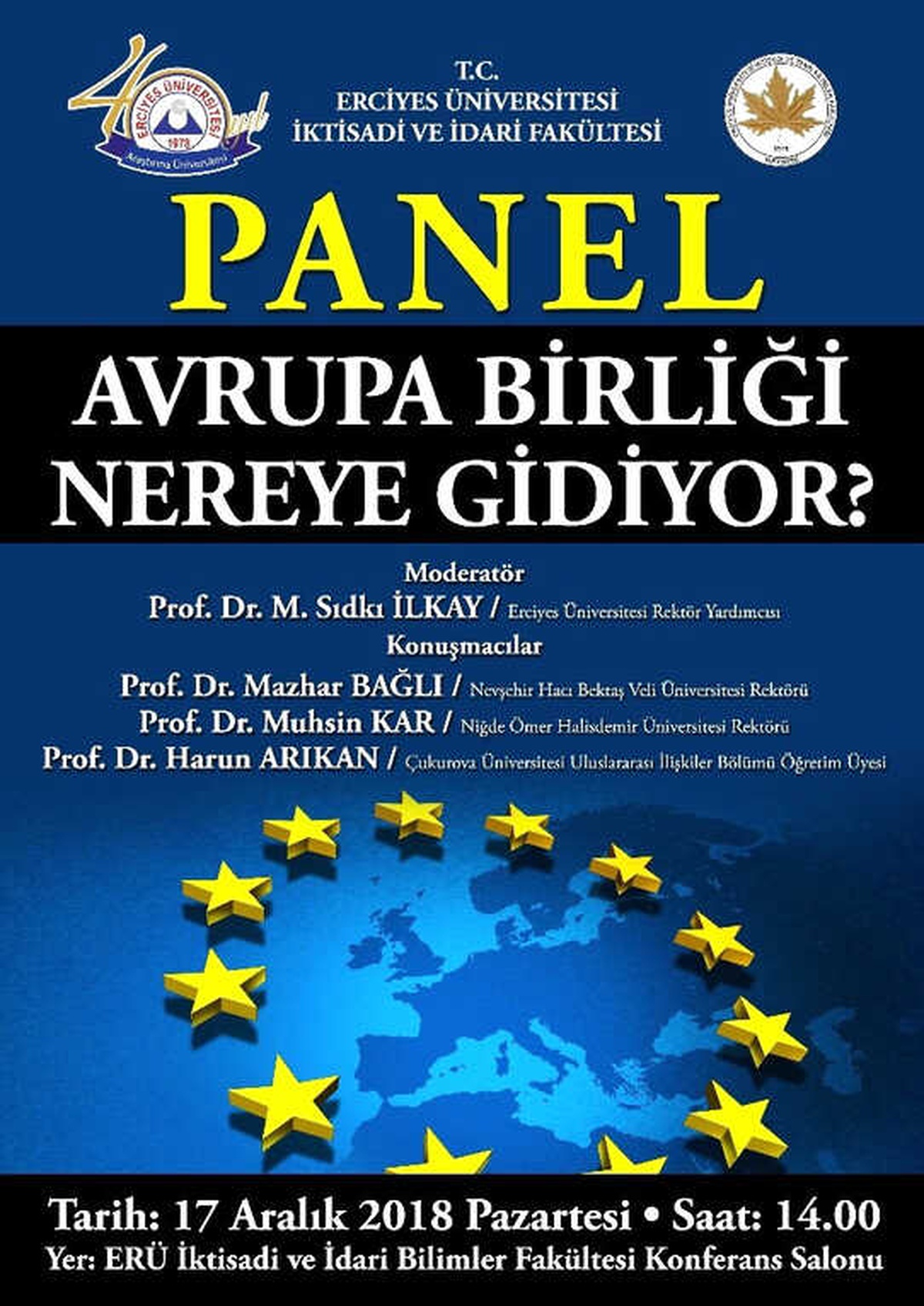Rektörler, Erü\'de Avrupa Birliği\'ni Konuşacak