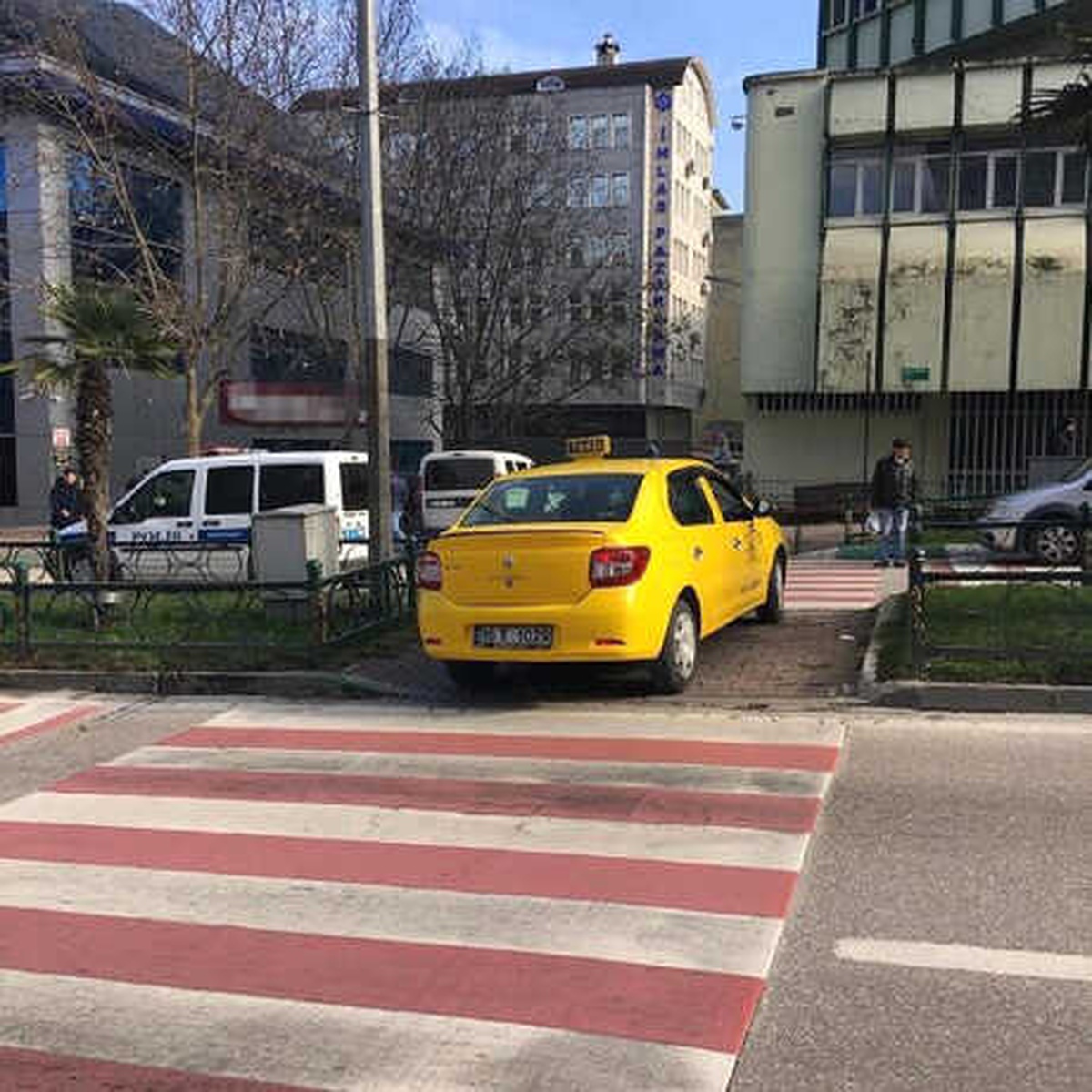 Taksi, Yolun Karşısına Yaya Geçidinden Geçti