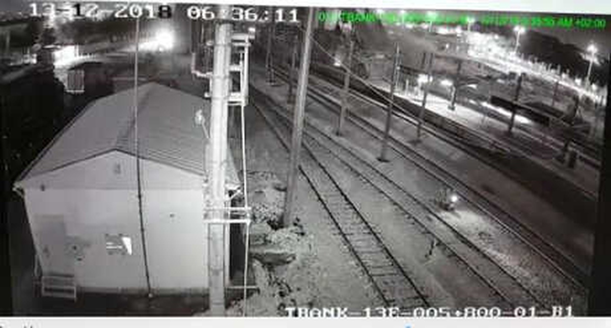 Tren Kazası Güvenlik Kamerasında