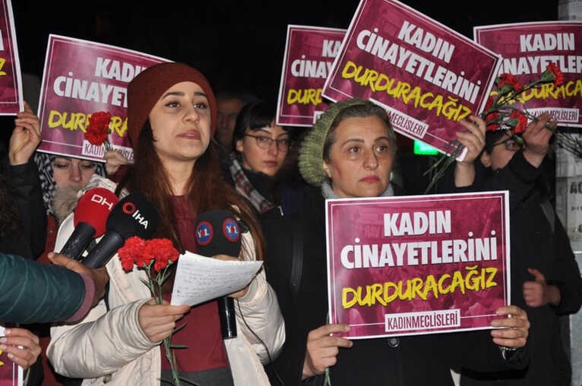 Ankara\'da Kadın Cinayeti Protesto Edildi